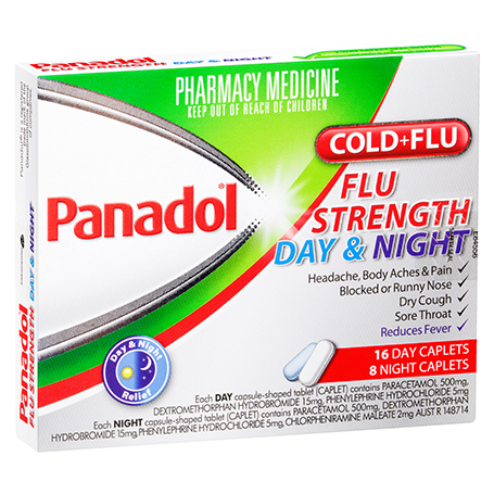 day paracetamol 1 a Flu & Panadol PE Reviews Strength Day Night Caplets