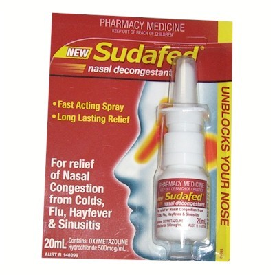 Sudafed Nasal Decongestant Nasal Spray Reviews - ProductReview.com.au